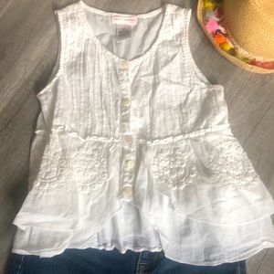 Mimi & Maggie boho linen tank, size 6x